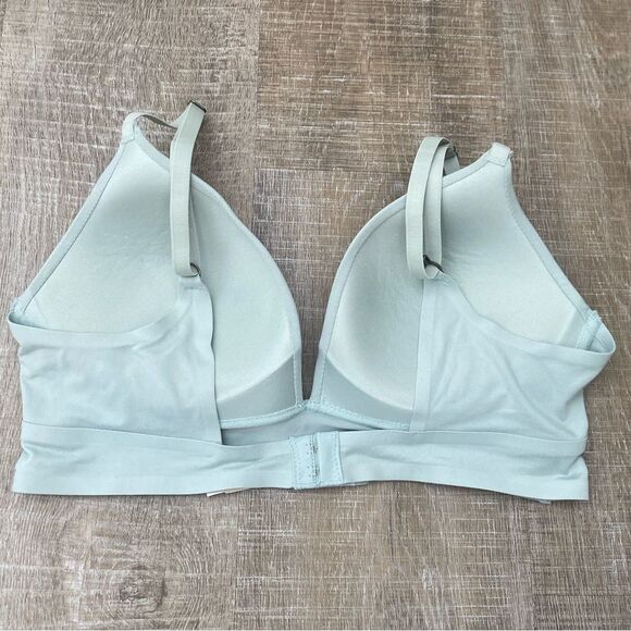 LUCKY BRAND Wire-Free Bra Size 36C Soft Sage Green Brushed Bonded Comfort Lounge - Picture 5 of 8